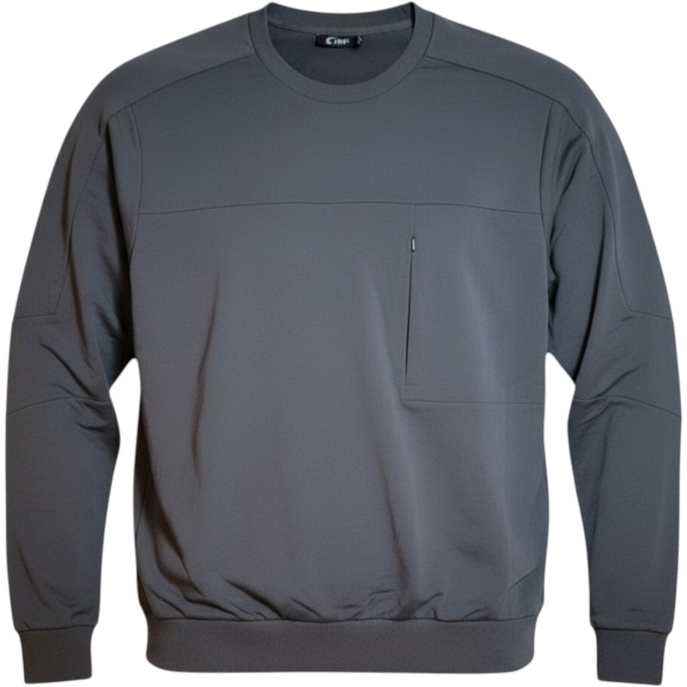Zyia Active Pullover Mens 2XL Black New Thumbhole Pocket Athletic Sweatshirt NWT